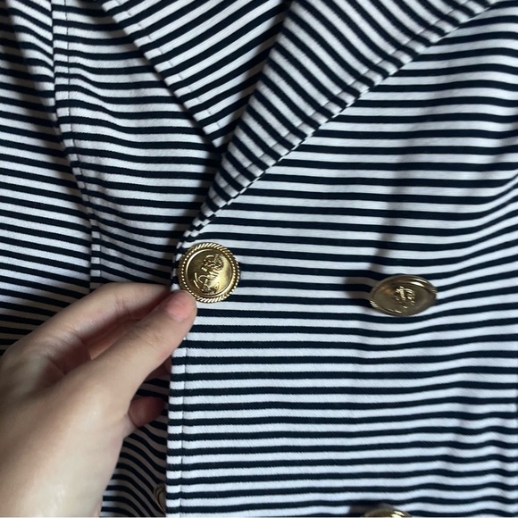 CAbi #823 Navy Striped Nautical Blazer - Picture 7 of 9